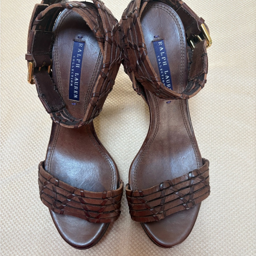 Ralph Lauren Purple Label Brown Women's Sandals/Heels